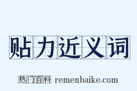 贴力近义词是什么意思的图片